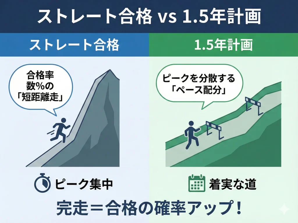 ストレート合格率と比較