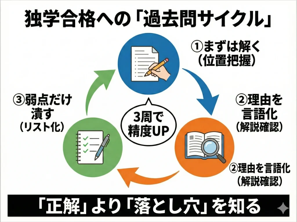 独学テキストと過去問