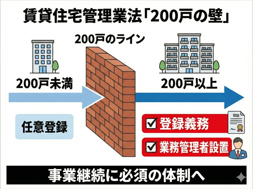 賃貸住宅管理業法と200戸