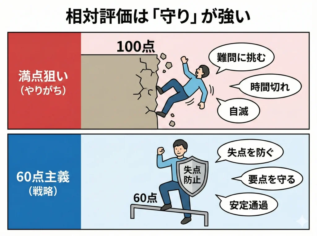 合格率と相対評価の誤解