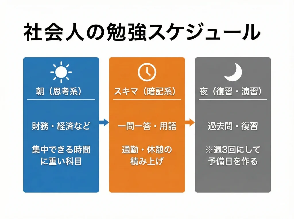 社会人の勉強スケジュール