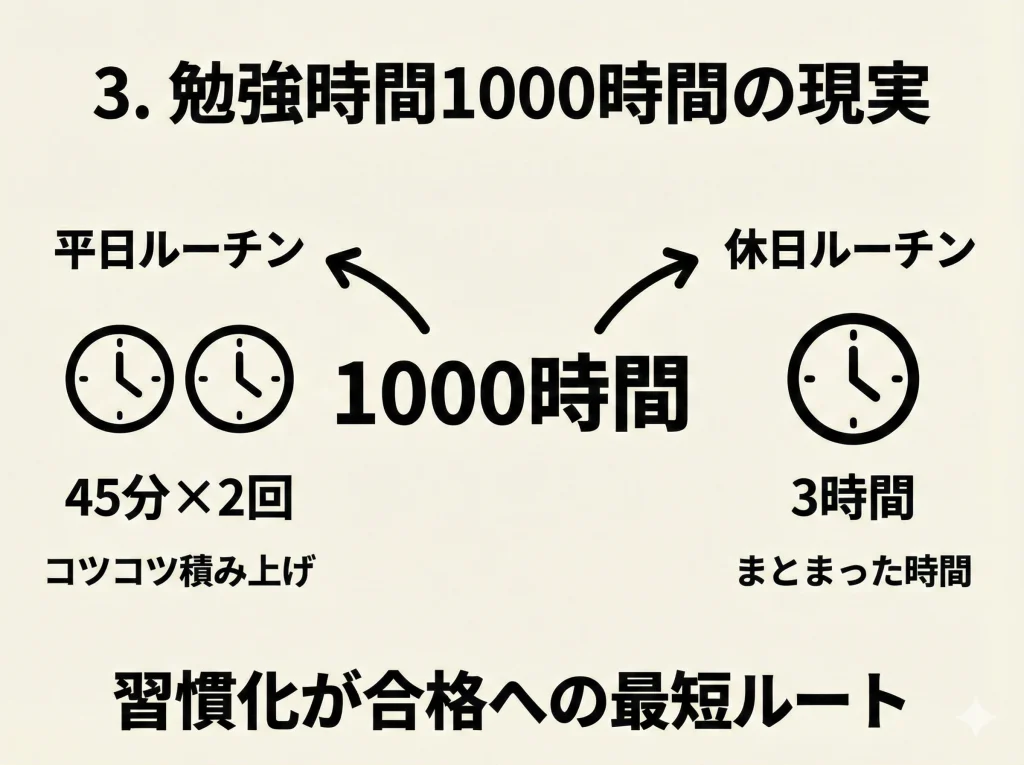 勉強時間1000時間の現実