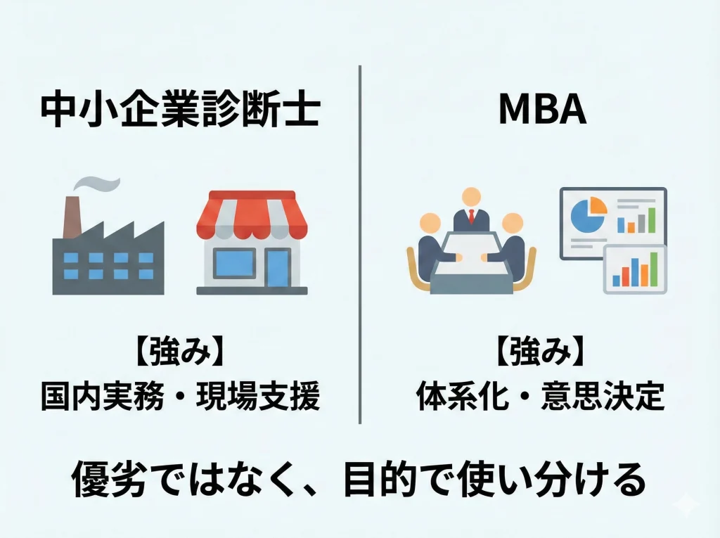 中小企業診断士とMBAの違い