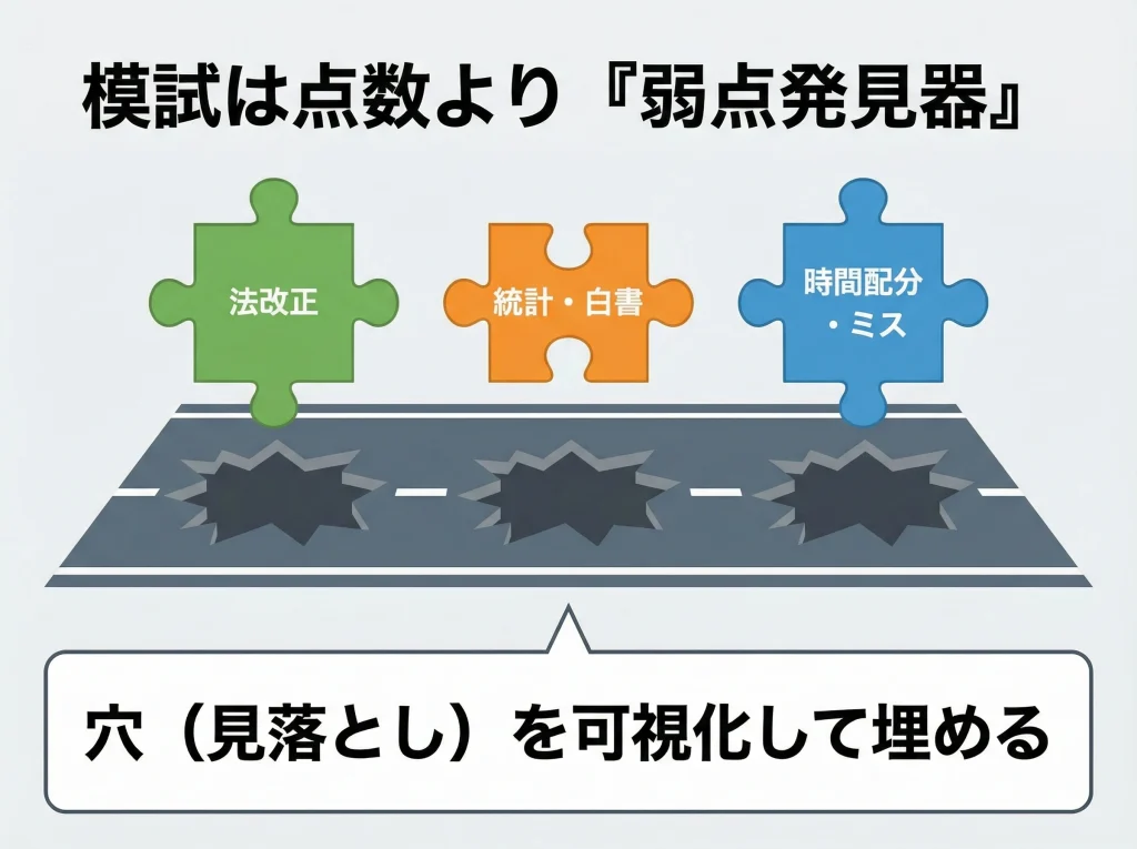 模試で法改正・統計の足切り対策