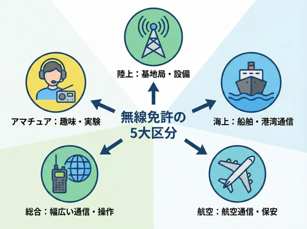 無線従事者免許の種類一覧