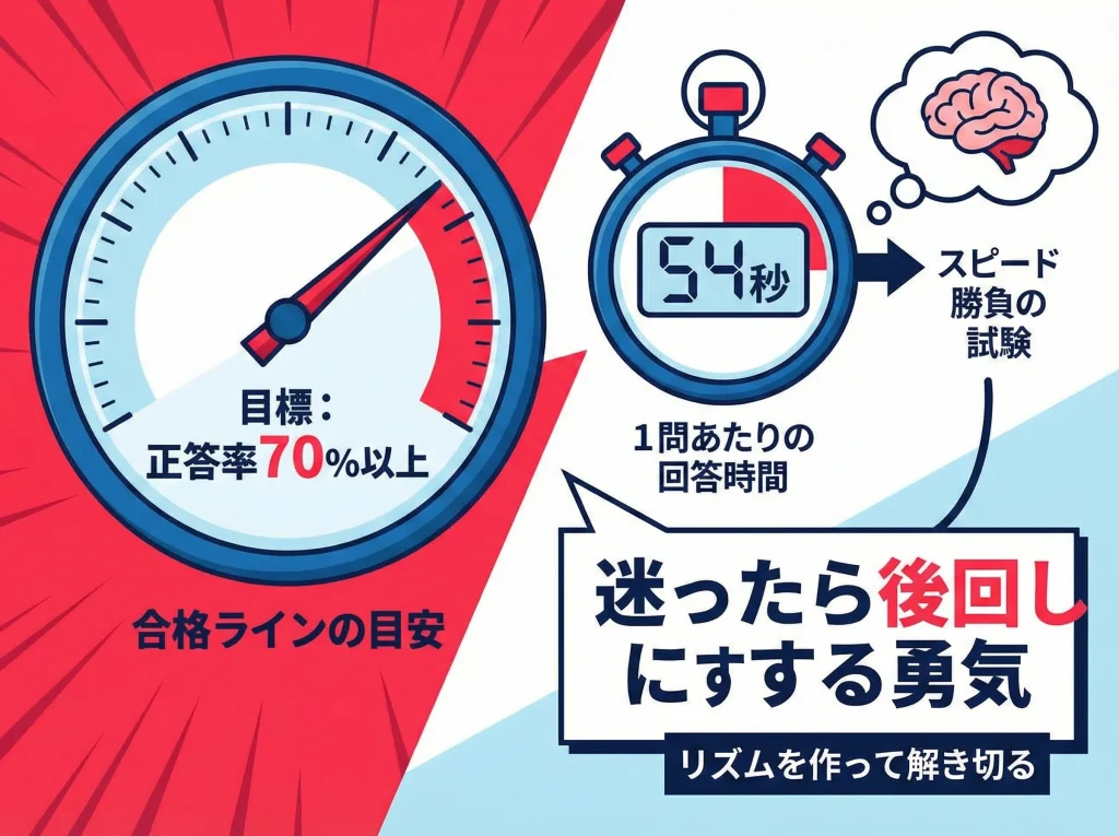 合格基準7割と出題傾向