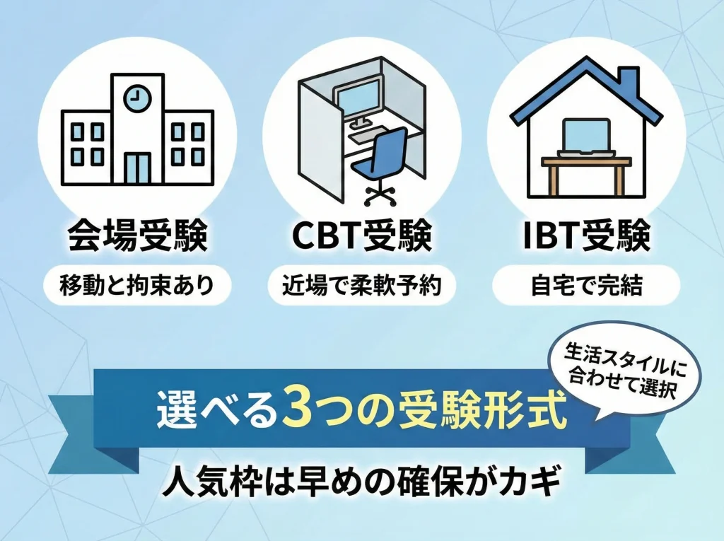 試験日程とCBT受験方法