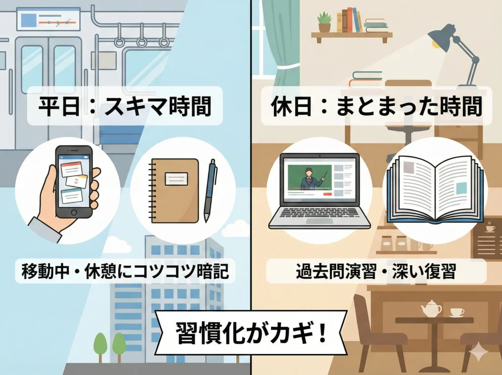 社会人が働きながら勉強法