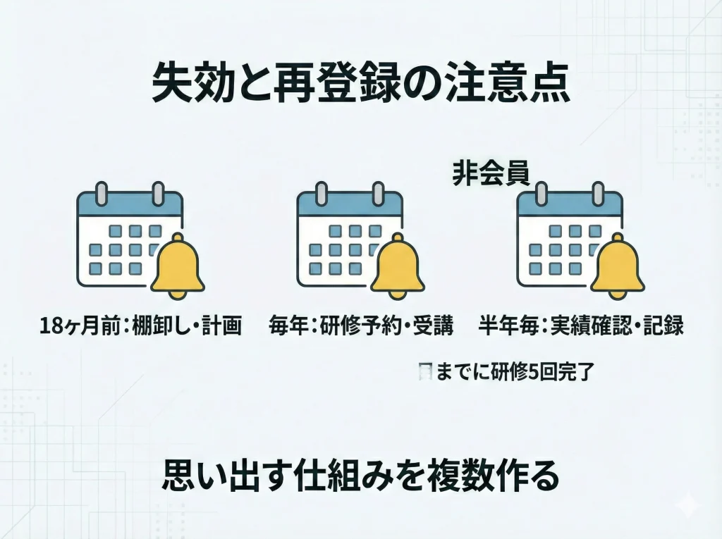 失効と再登録の注意点
