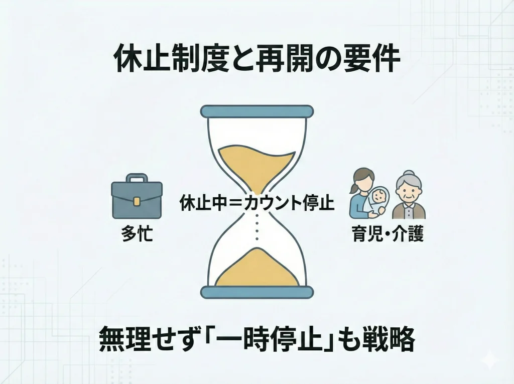 休止制度と再開の要件