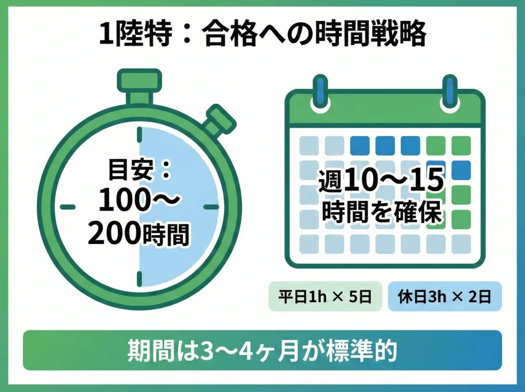 独学の勉強時間は1陸特