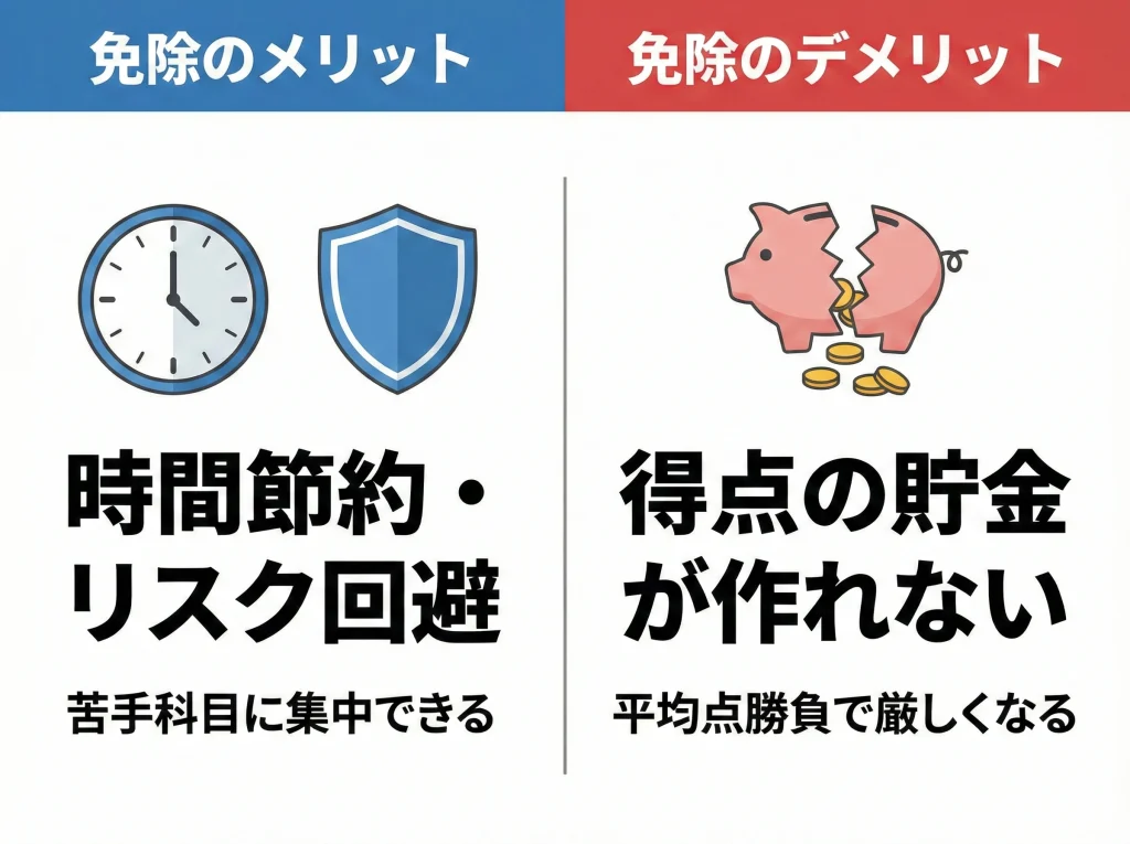 免除のメリットとデメリット