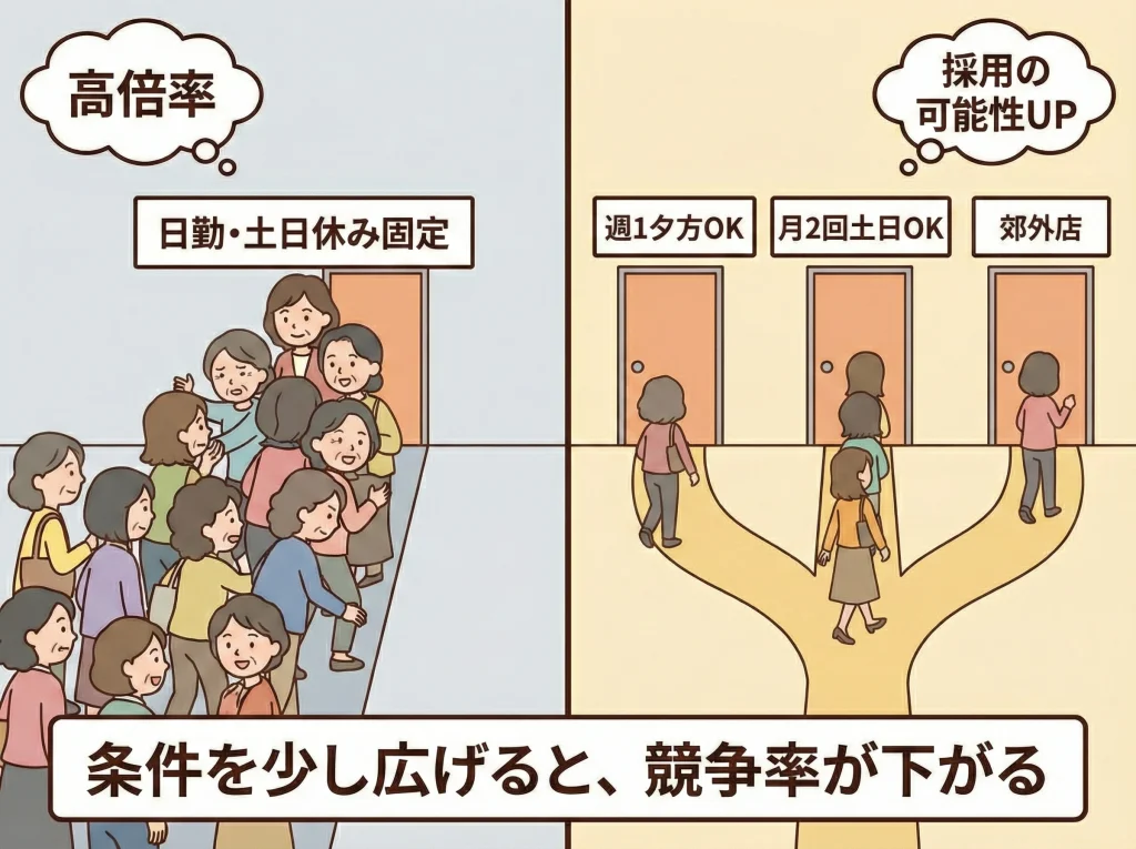 求人は日勤土日休みが激戦