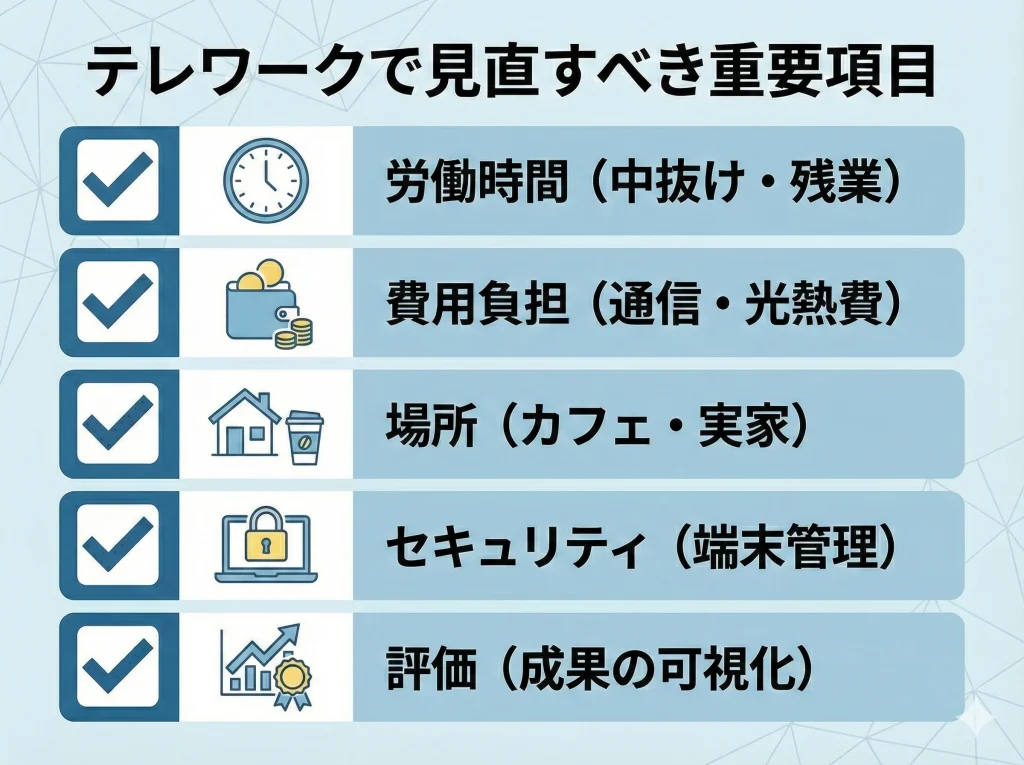 テレワークで就業規則が複雑化