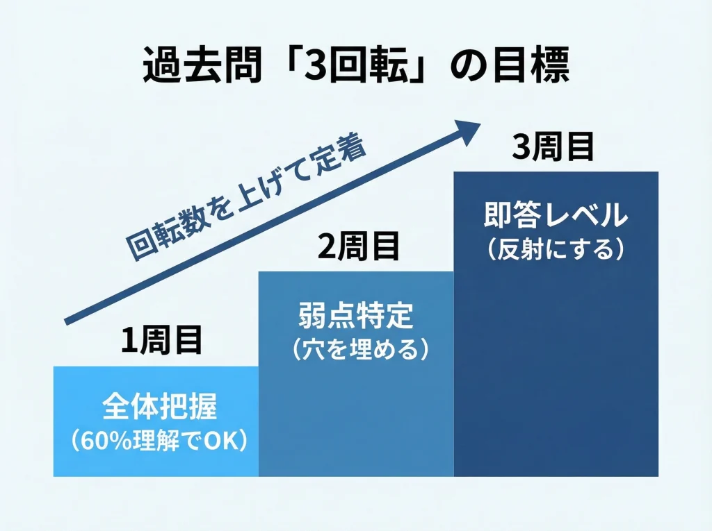 テキストと過去問の回し方