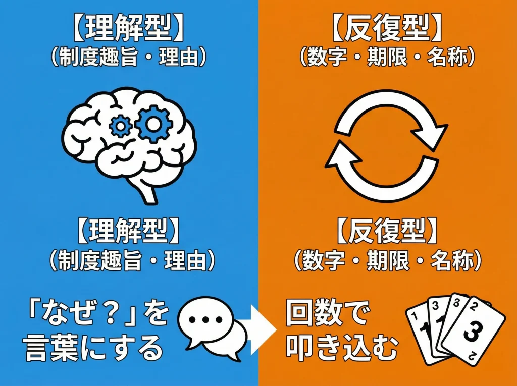 社労士暗記法は理解と反復