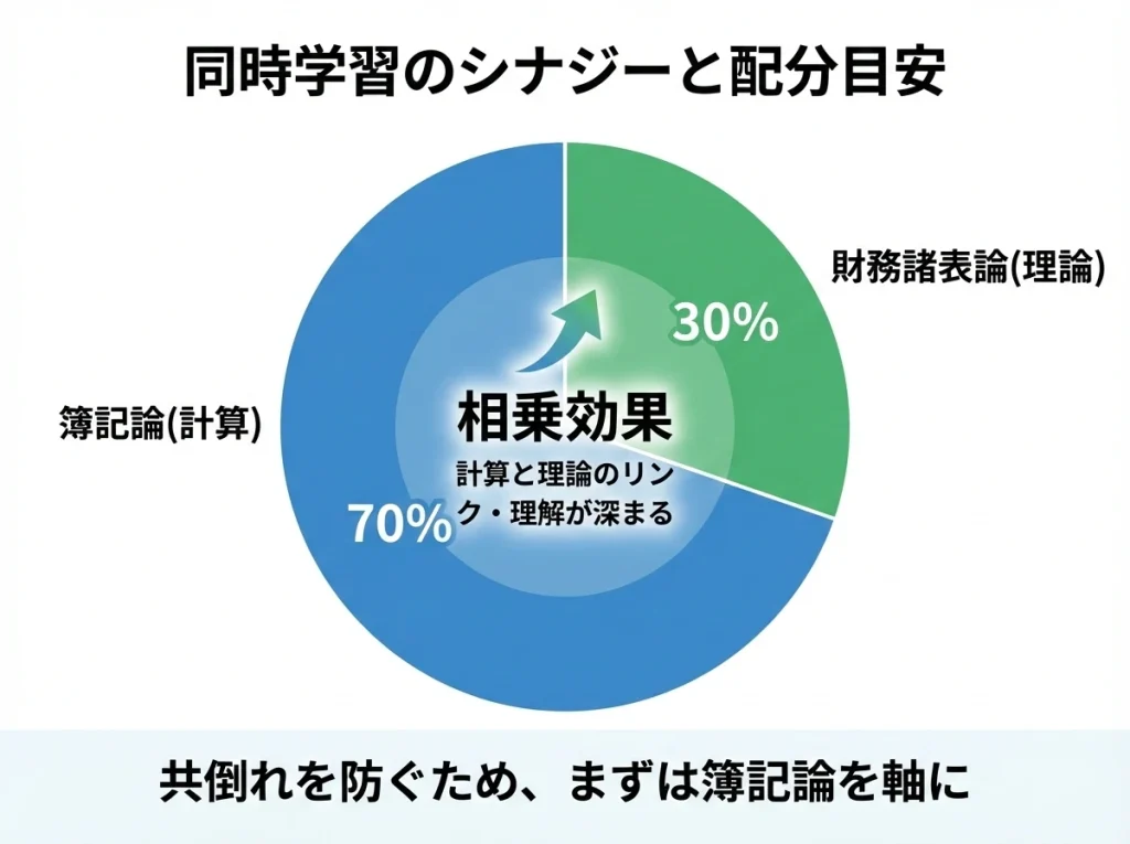 財務諸表論を同時学習