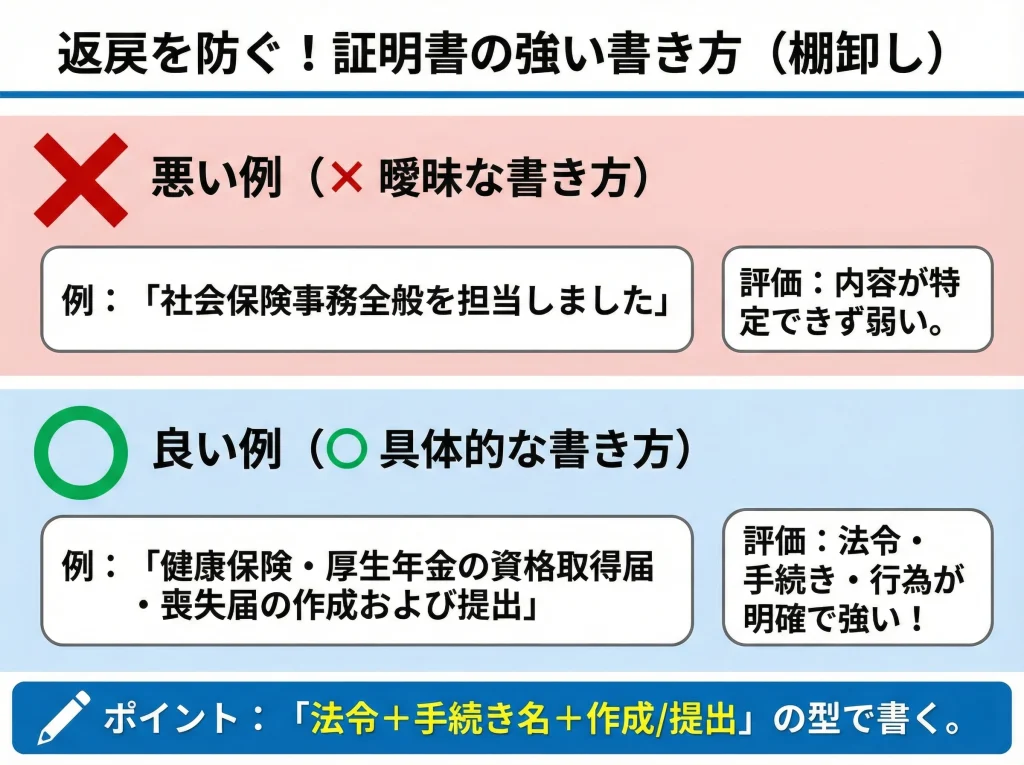実務経験証明書の書き方
