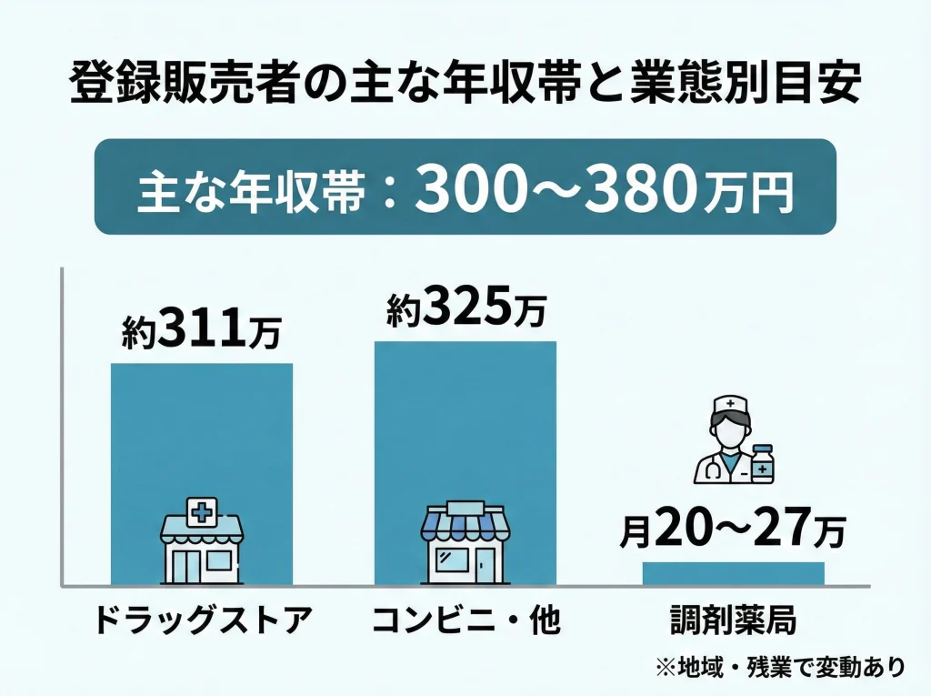 登録販売者の年収と給料相場