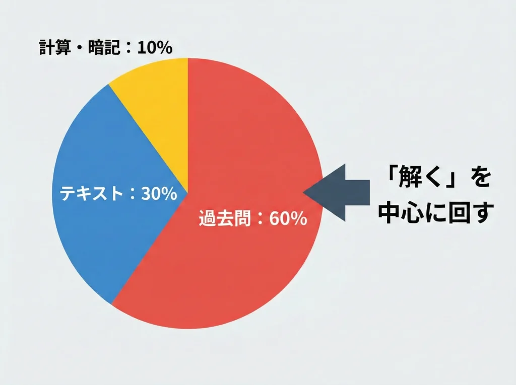 独学の勉強時間と一発合格