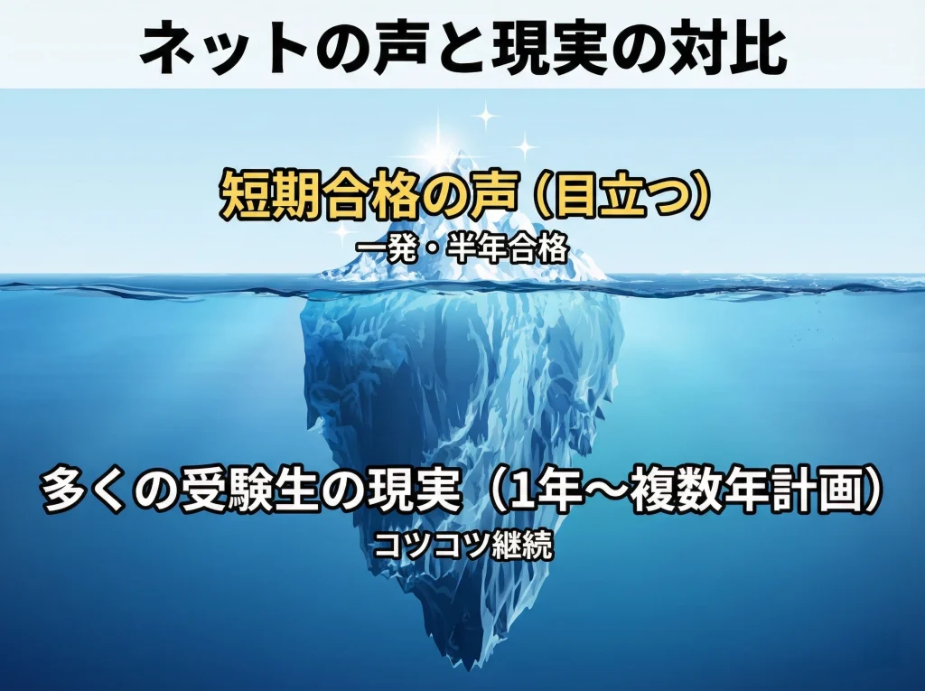 社労士一発合格と半年合格の割合