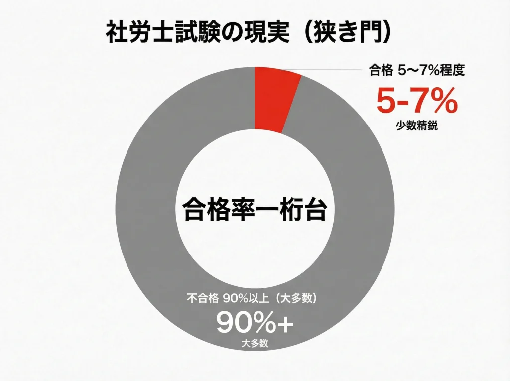 社労士合格率の推移と難易度