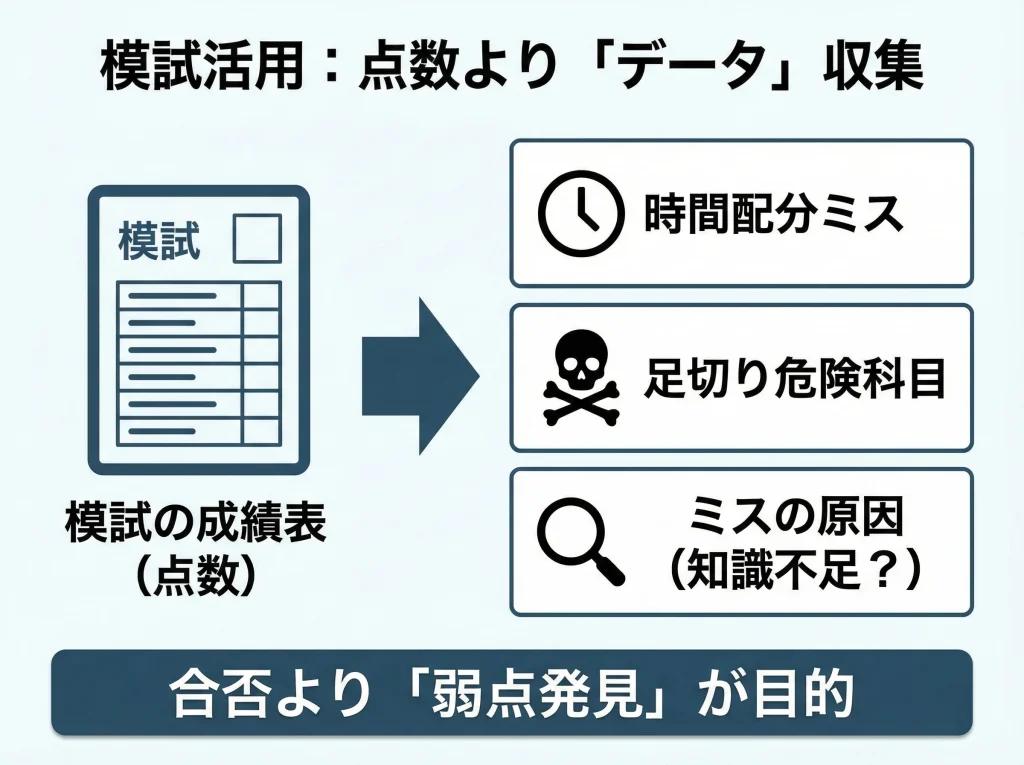 模試で時間配分と弱点把握