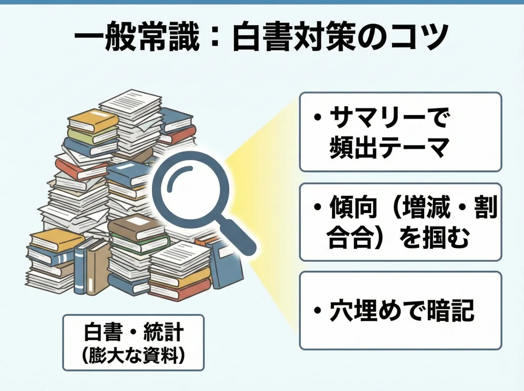 一般常識の白書対策が鍵