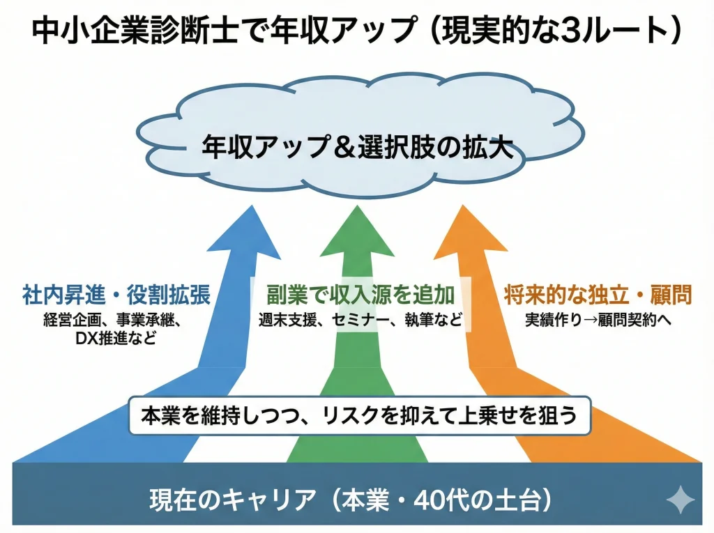 中小企業診断士で年収アップ
