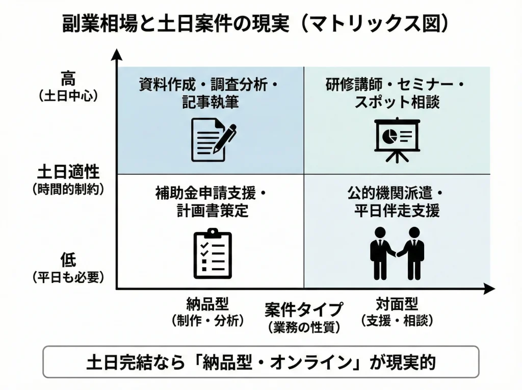 副業相場と土日案件の現実