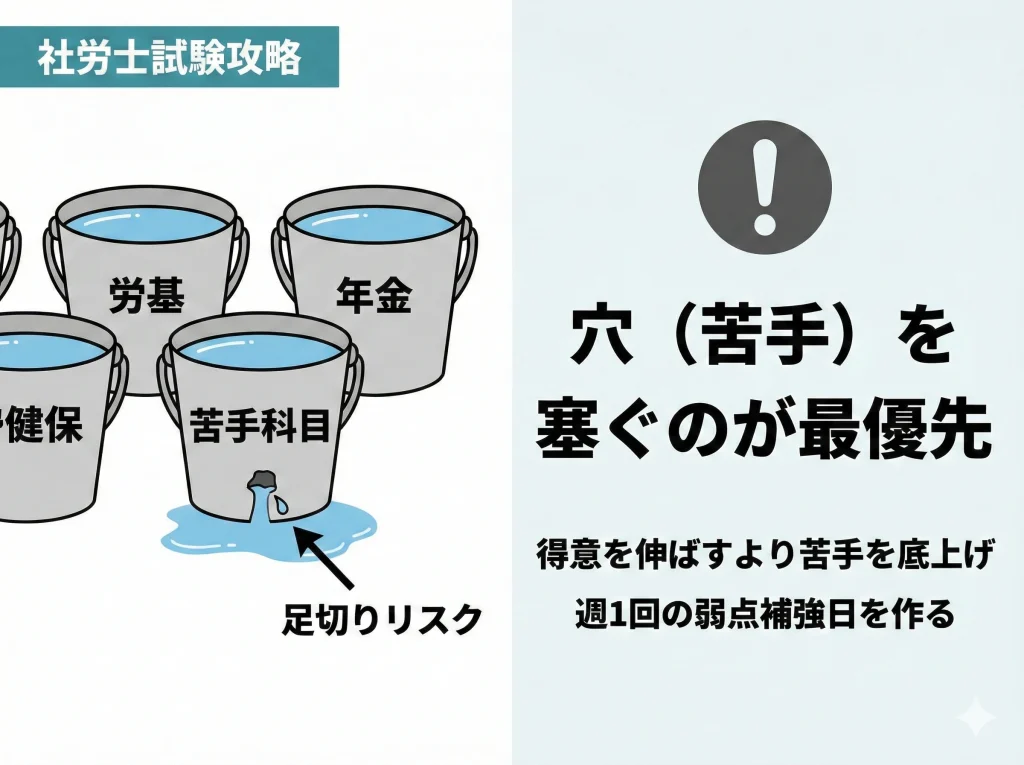 選択式と択一の足切り対策