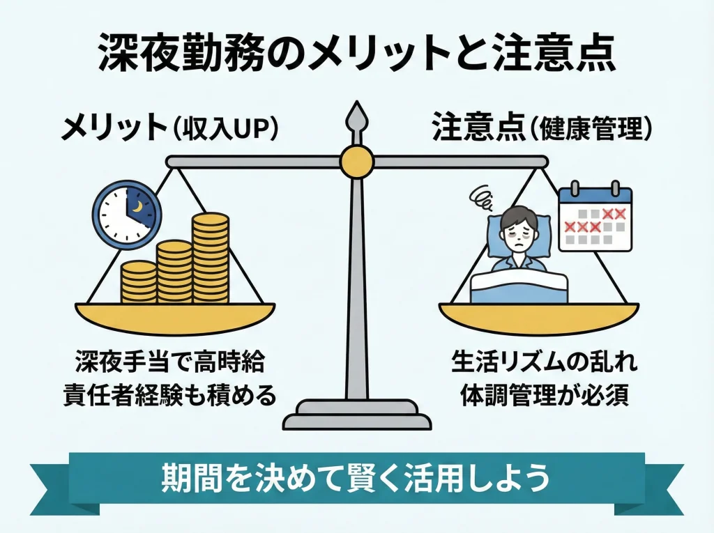 夜勤で時給UPの働き方