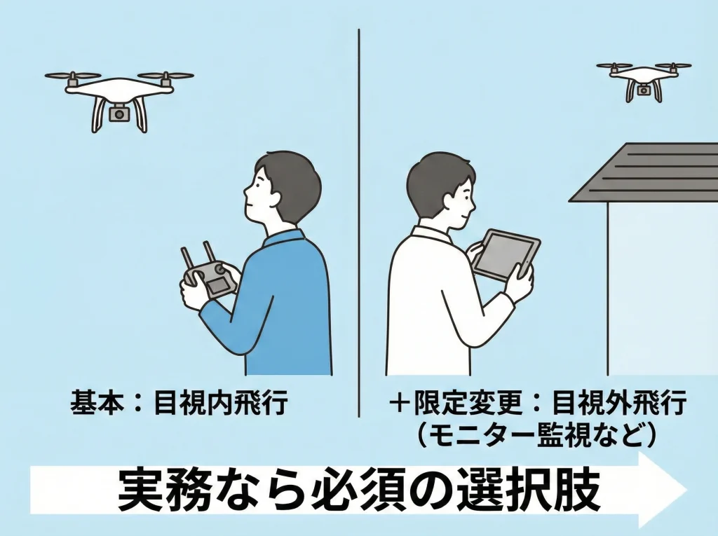 目視外飛行の限定変更とは
