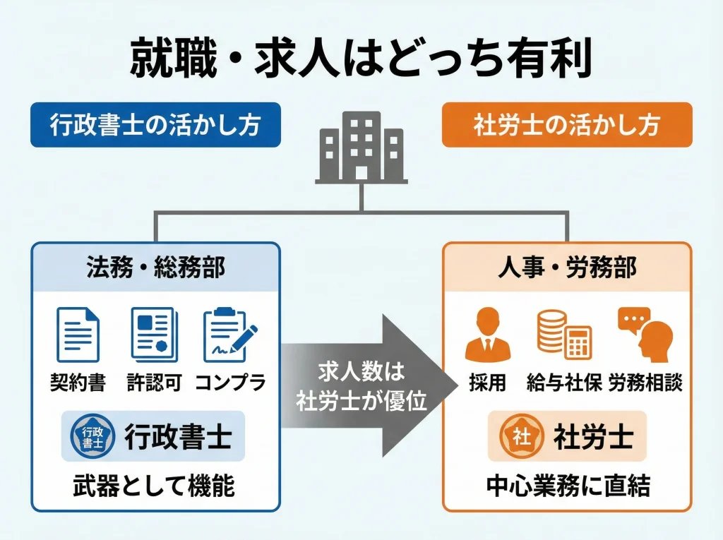就職・求人はどっち有利
