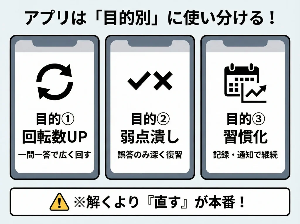 社労士勉強アプリ活用