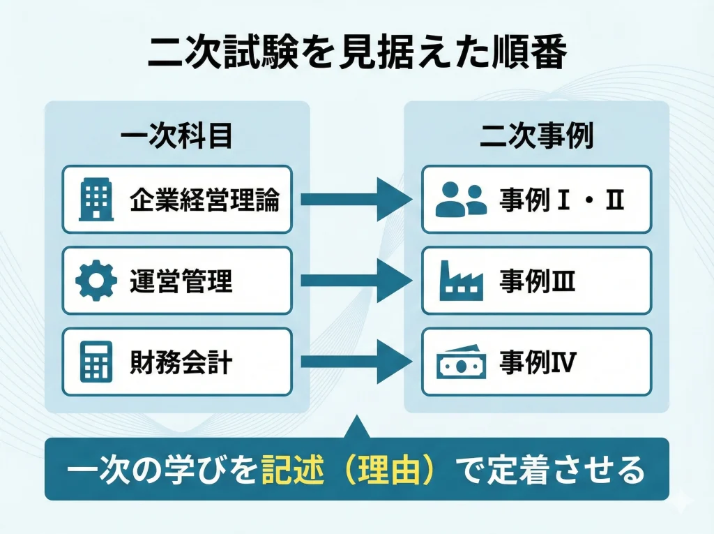 二次試験を見据えた順番