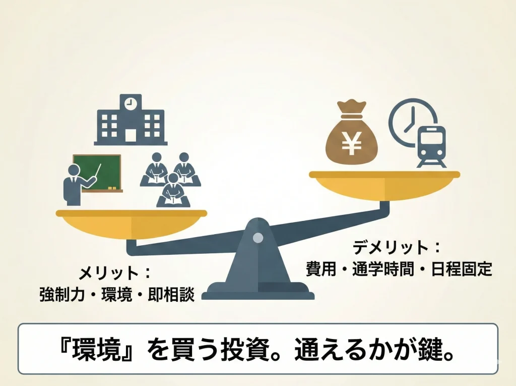 予備校通学のメリット比較