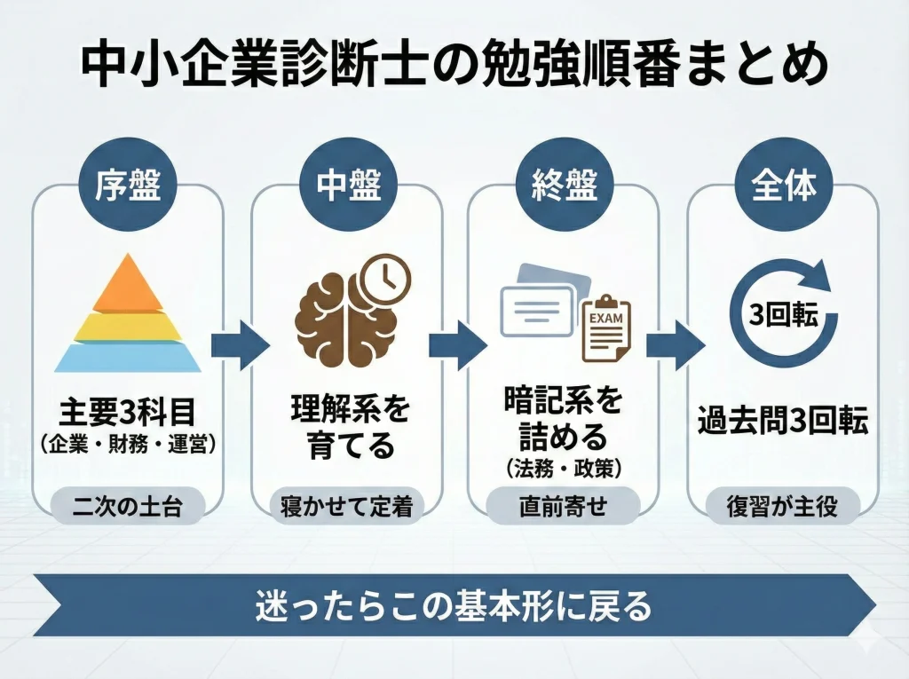 中小企業診断士の勉強順番まとめ