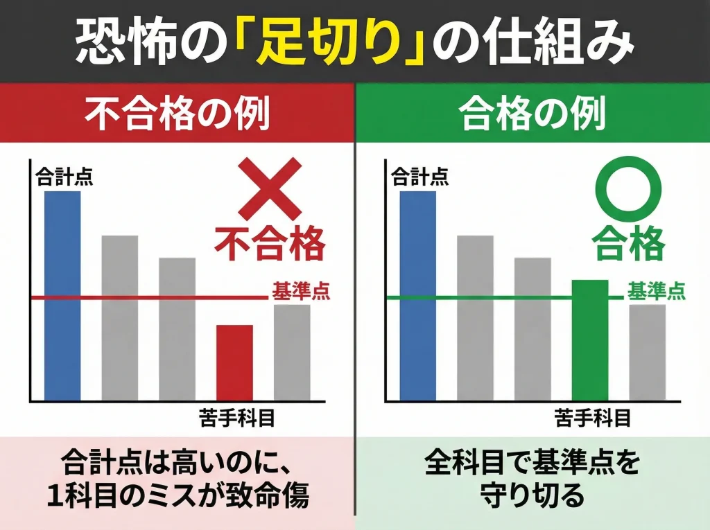足切り基準点が最大の壁