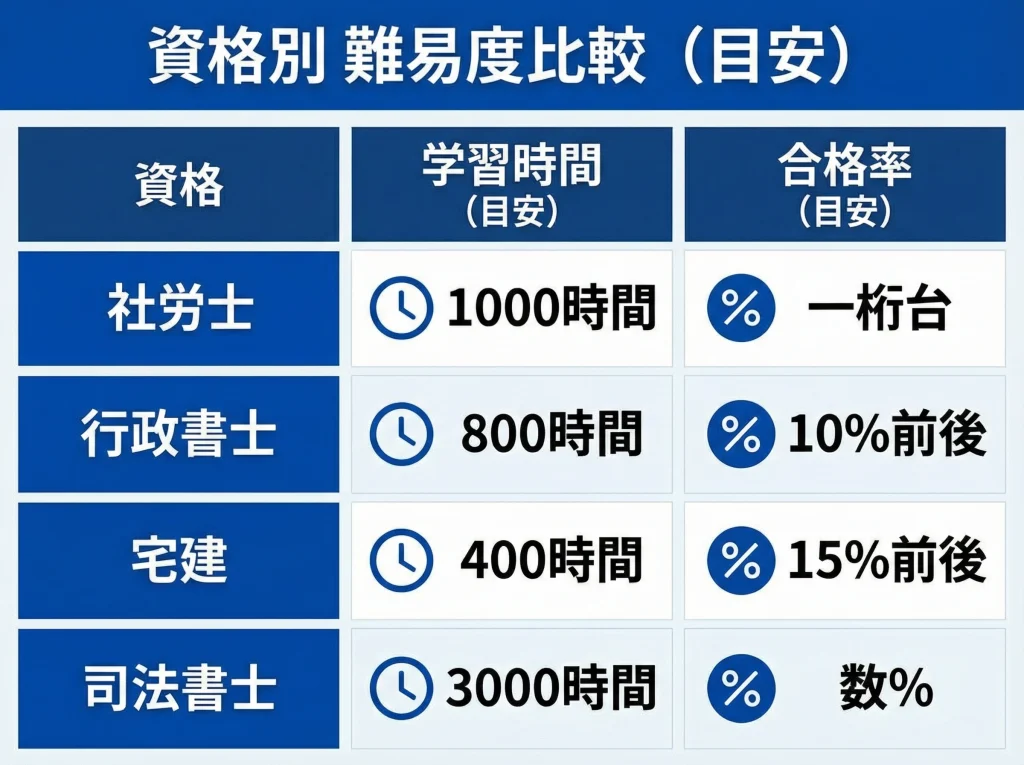 合格率と難易度の現実