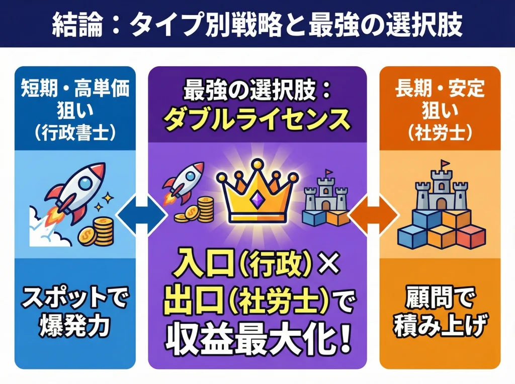 行政書士と社労士、どっちが稼げる結論