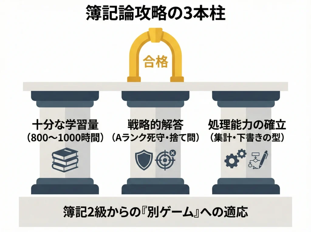 税理士簿記論は簿記2級からどのくらいまとめ