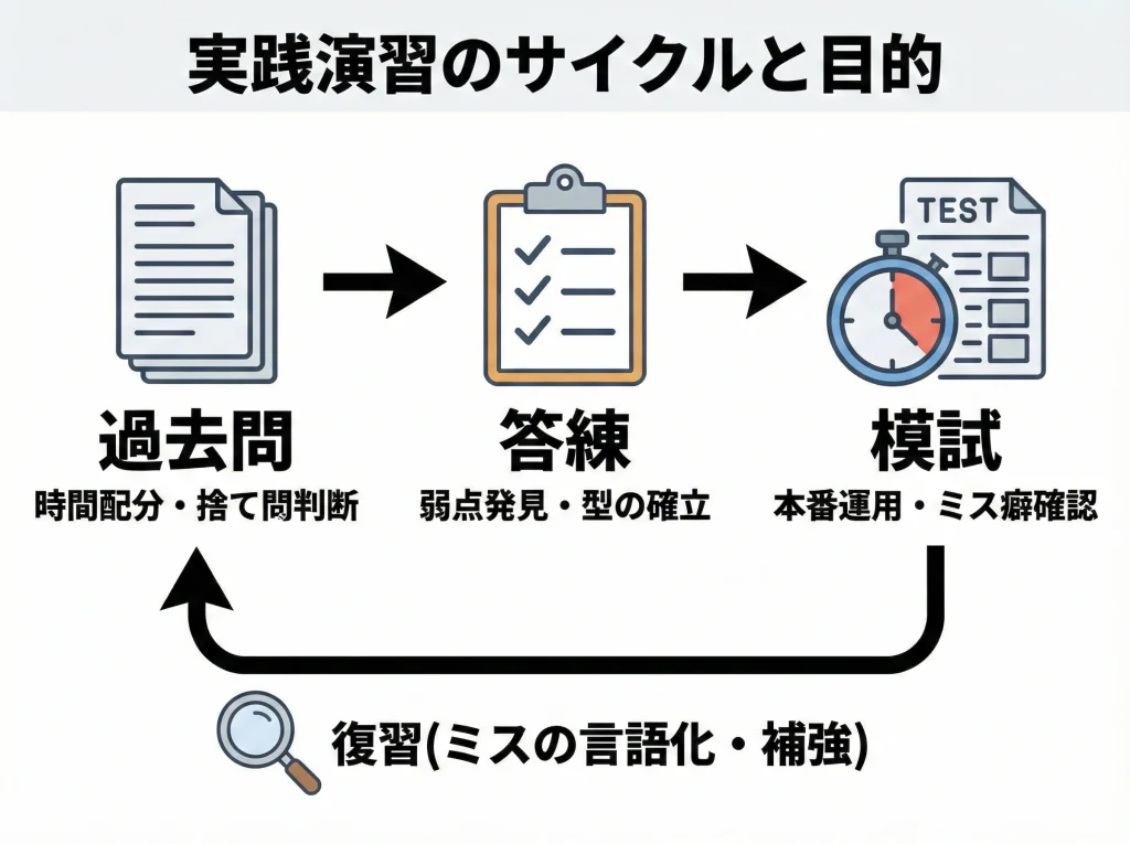 過去問と答練・模試