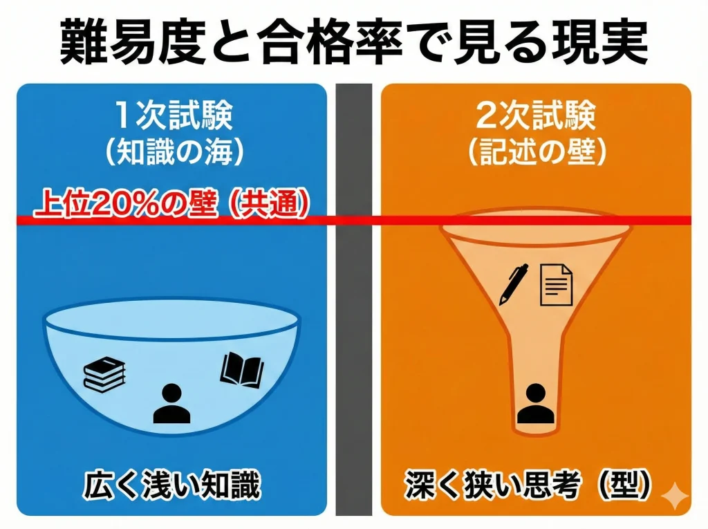 難易度と合格率で見る現実