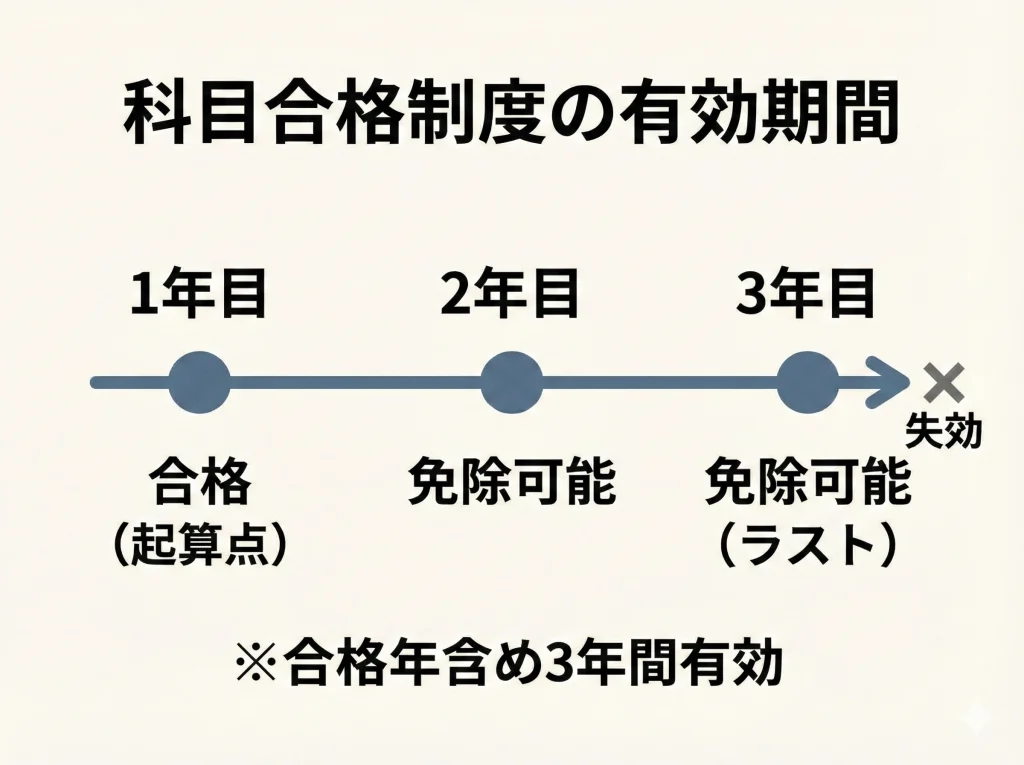 科目合格制度は何年有効？