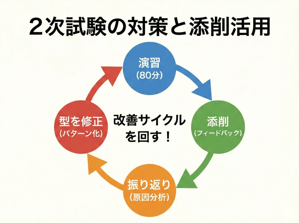 2次試験の対策と添削活用