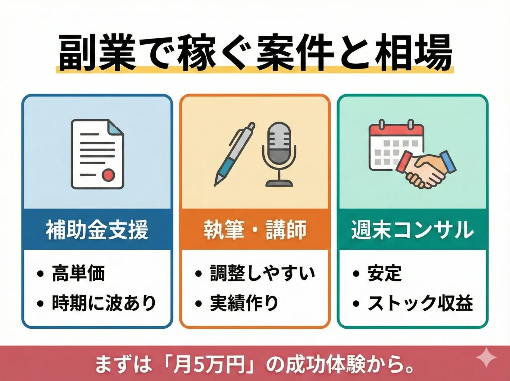 副業で稼ぐ案件と相場
