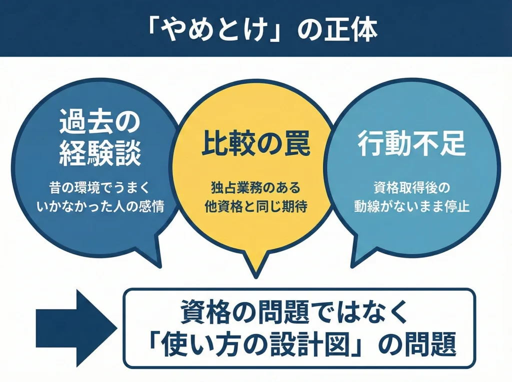 やめとけと言われる理由