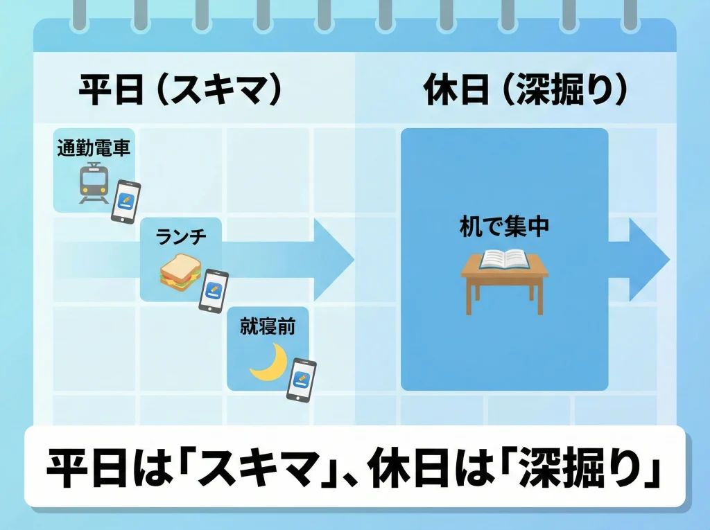 スキマ時間の学習スケジュール