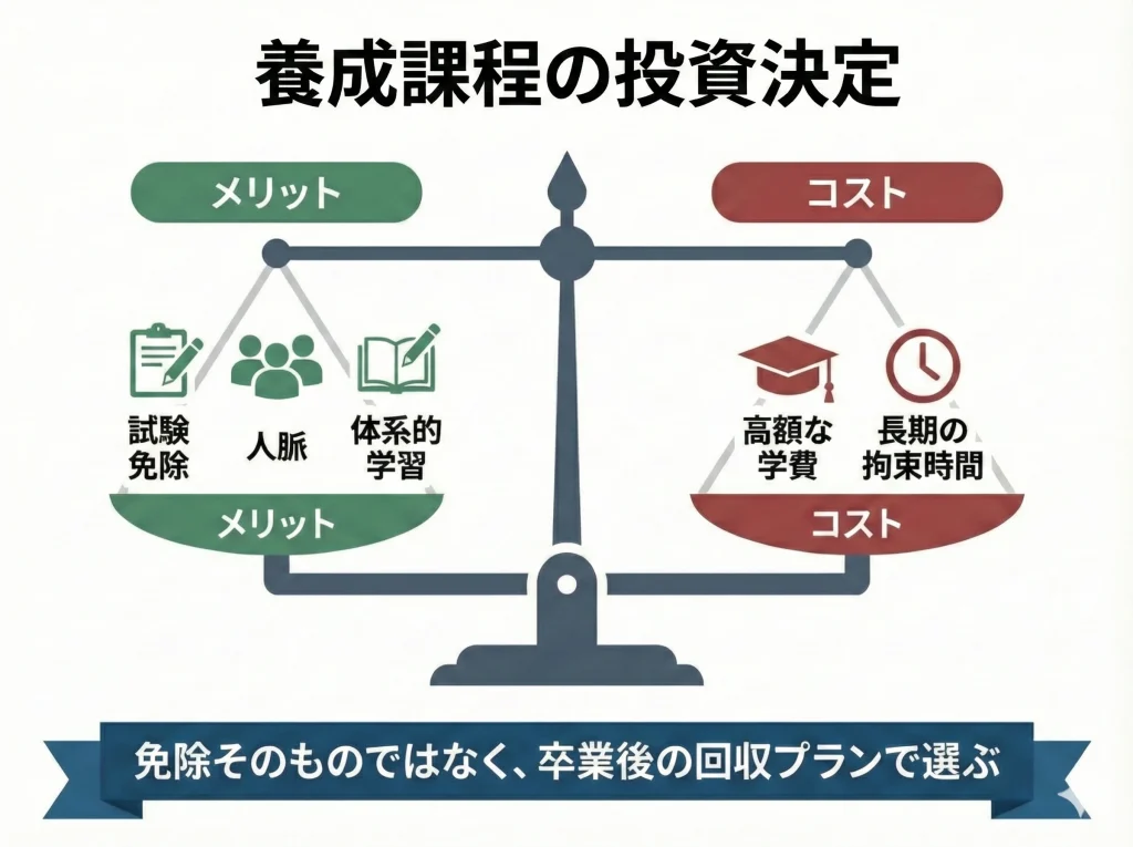 養成課程で実務補習免除